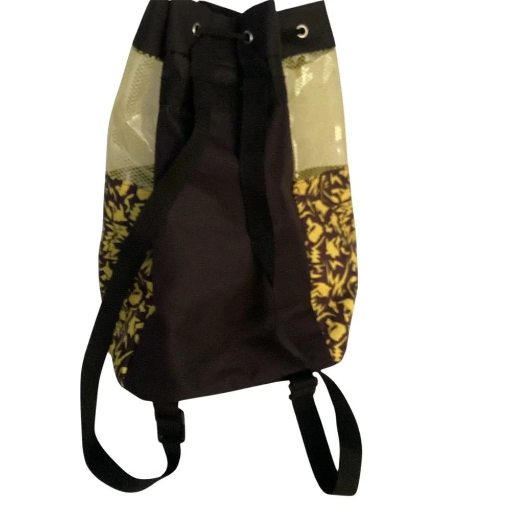 Pokemon Pikachu Drawstring Backpack Kids‎ Medium Multicolor 3D Ears